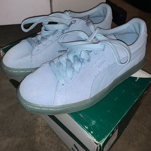 Baby Blue Suede Pumas